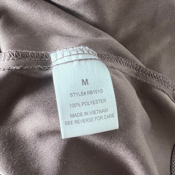 ✨R N B Women’s Dress M Purple Sheer Chiffon Sleeveless Button Front Belted - Picture 8 of 8